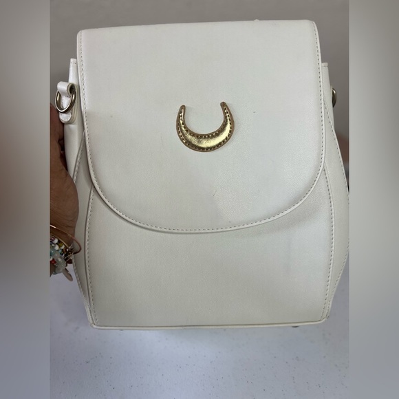 Handbags - Vintage Sailor Moon luna Cat Ears White Backpack Purse Gold Bronze Hardware